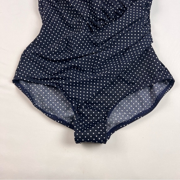 NWOT Miraclesuit Oceanus Polka Dot One Piece Swimsuit - Picture 6 of 10